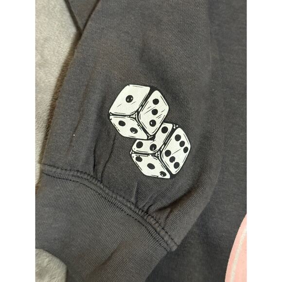 LOVE FOR HUMANITY Medium Women Crew Neck Charcoal Gray Outlaw Cowboy Sweatshirt - Picture 6 of 9